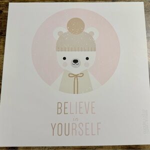 Cuddle + Kind Stella “Believe in Yourself” Art Print 10”x10” New